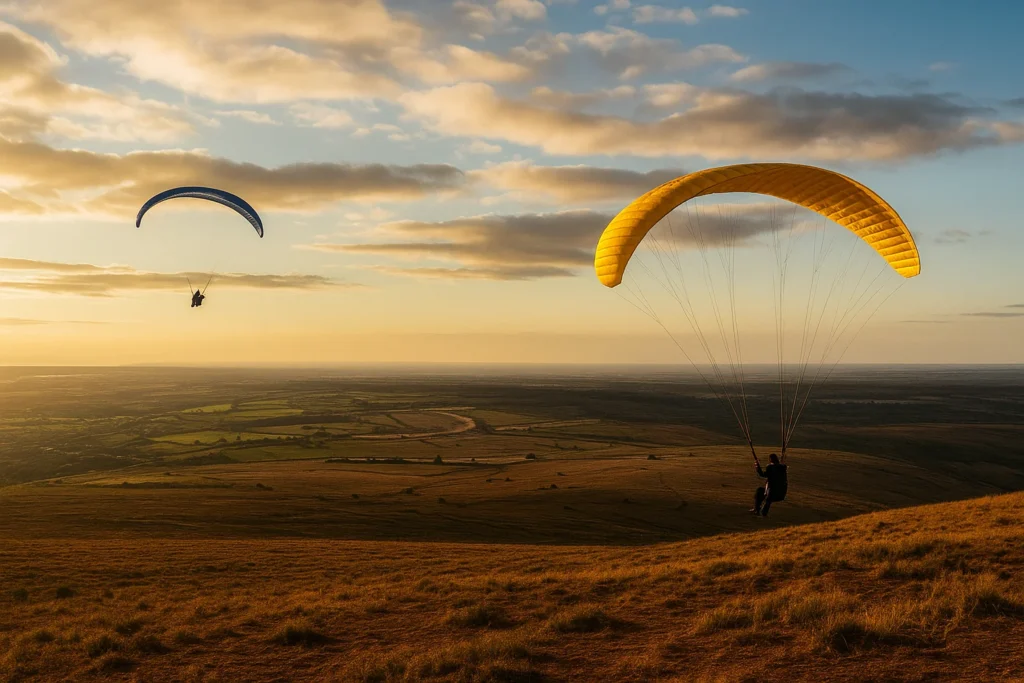 Paragliding over Rabat’s coastline at sunset – one of the most thrilling things to do in Rabat