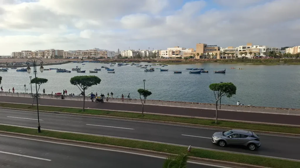 View of the Bouregreg Valley and Salé Marina from Rabat's corniche