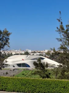The Royal Theatre of Rabat in Morocco by Zaha Hadid, featured in a 2-day cultural travel itinerary.